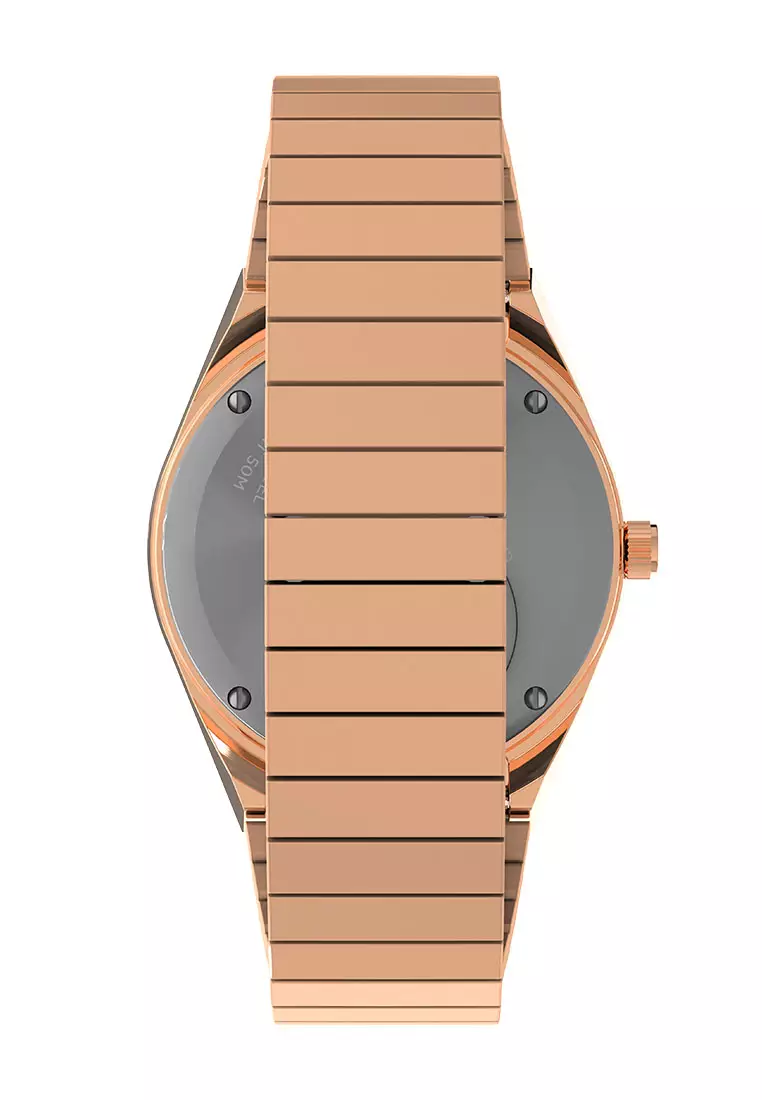 Timex Q Timex Rose Gold Stainless Steel Analog Quartz Watch For Women TW2W10700