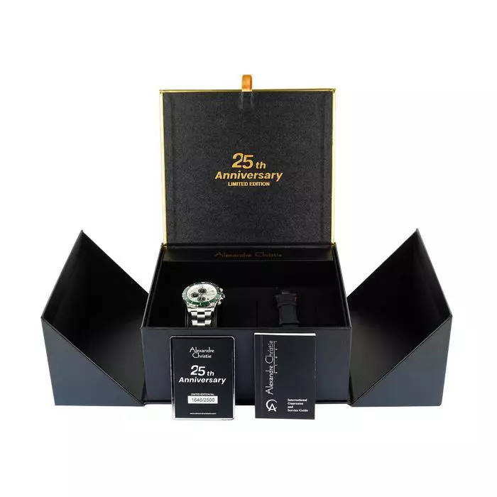 Alexandre Christie Jam Tangan Pria - Silver Green - Stainless Steel - 6141 XXVMSSSLGN