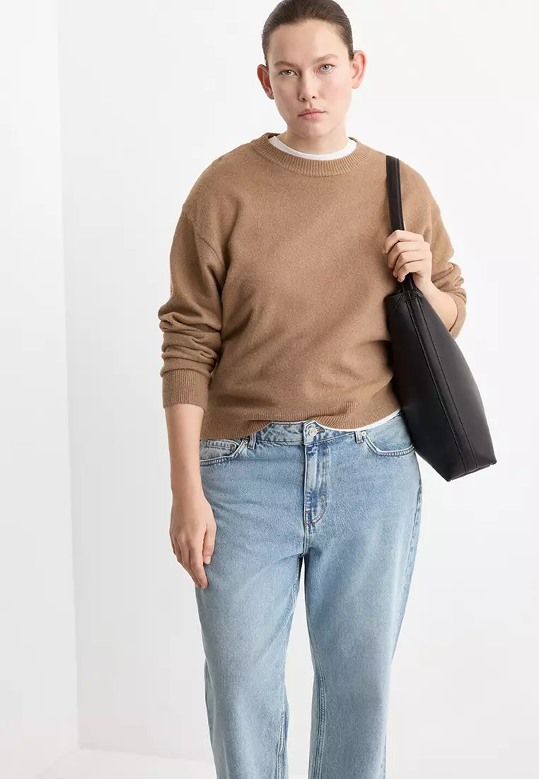 Mid-Rise Straight Jeans