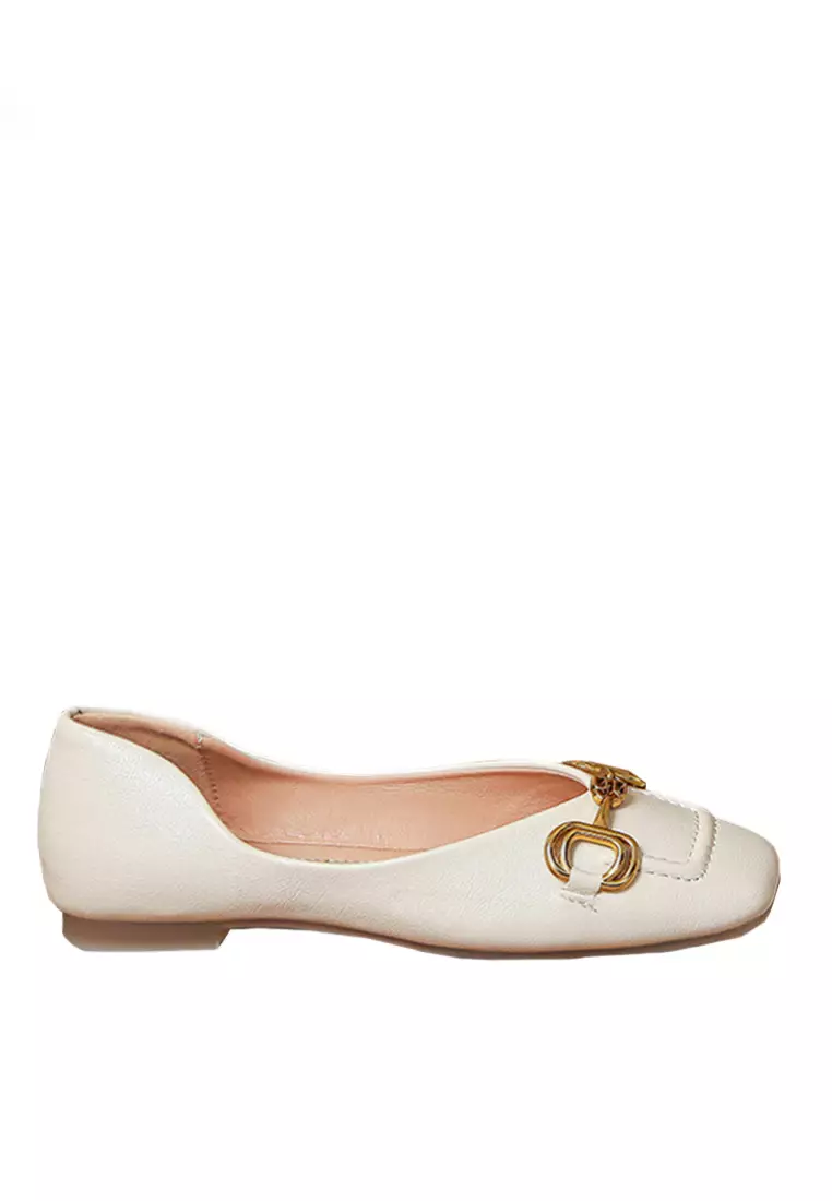 Discount on Twenty Eight Shoes  shoes - SKU: VANSA Simple Microfiber Leather Buckle Ballerinas VSW-F55521