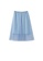 Hopeshow blue Pleated Lace Mesh Midi Skirt 5C597AAEE101EFGS_6