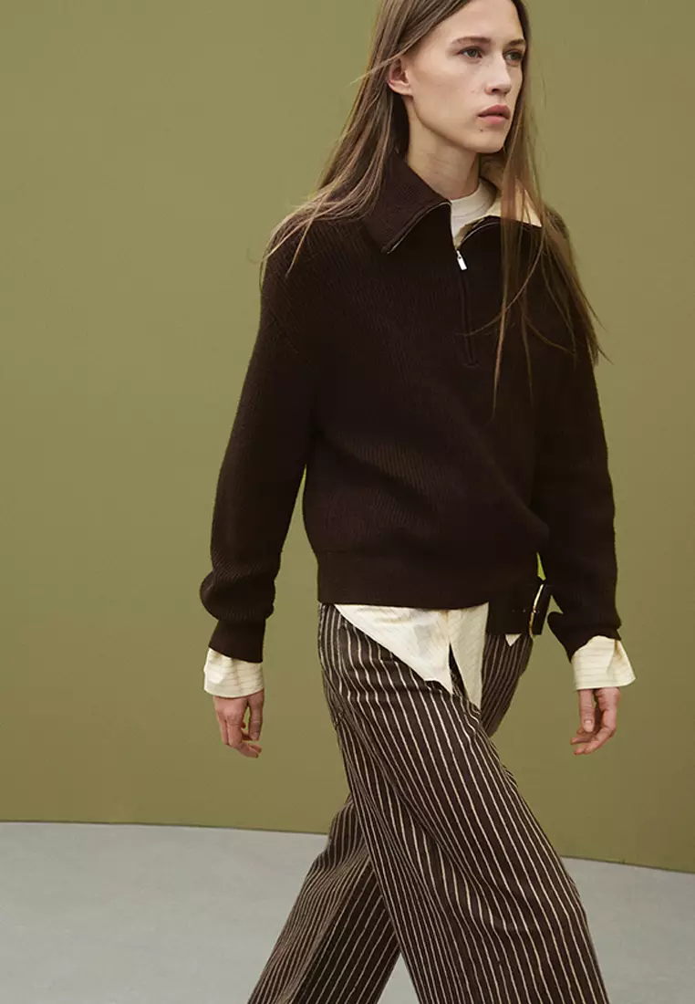 Wide Leg Striped Jeans