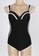 Halo black and white Colourblock Swimsuit 69F92US7F770CBGS_5