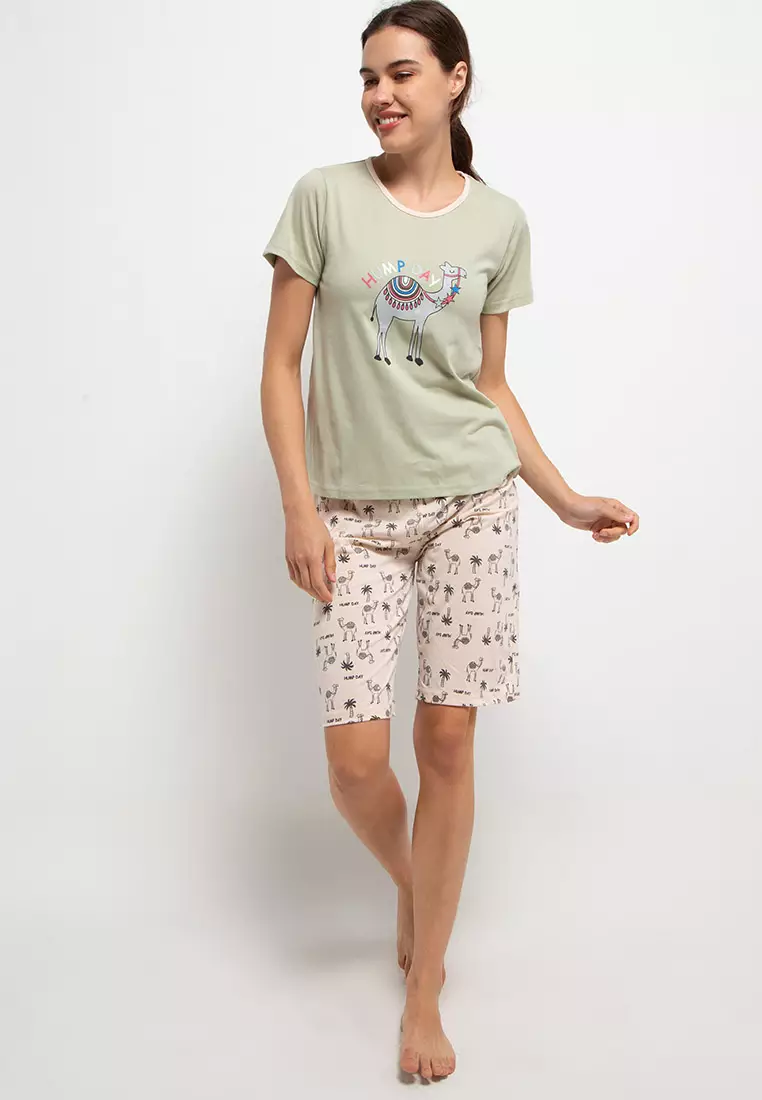 Pyjama Pijama Short Sleeve Short Pants Sleepwear