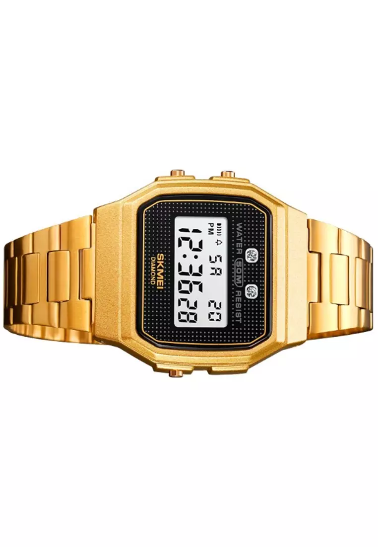 Jam Tangan Digital Pria Waterproof Many Function Strap Tali Material Stainless Steel GN83 ORIGINAL