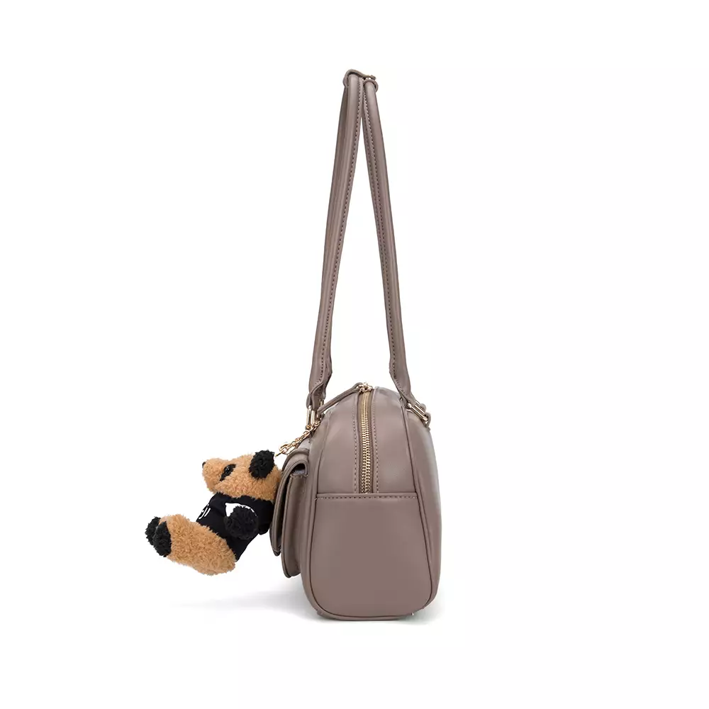 En-Ji Wujin Shoulderbag Wanita Warna Truffle