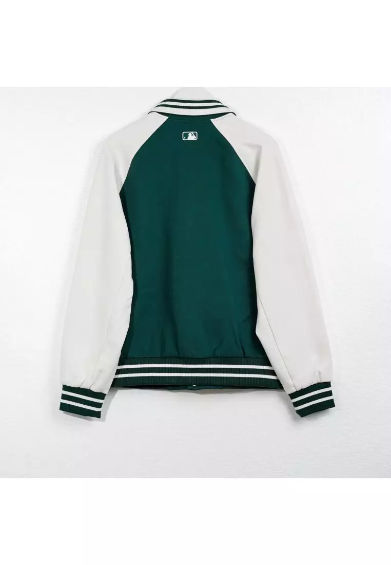 Jaket MLB NY WHITE GREEN VARSITY JACKET 100% ORIGINAL