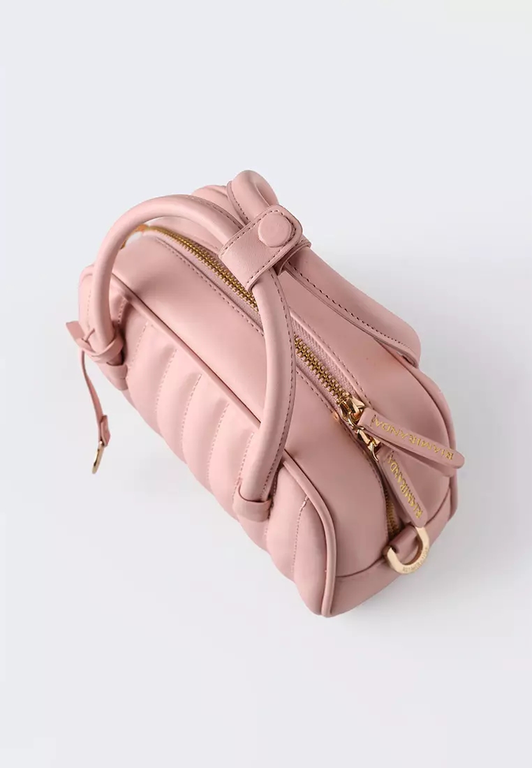 Ria Miranda Dusty Pink Sella Quilted Mini Bag