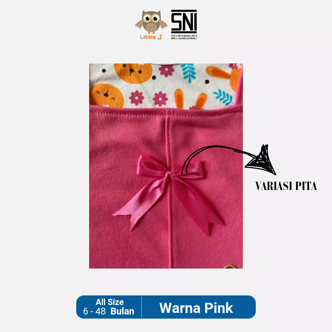 Little J - Overall Cewek- Baju Kodok Anak / Celana Jumpsuit Baju Kodok / Overall Kodok Premium Pink Lucu Lebaran