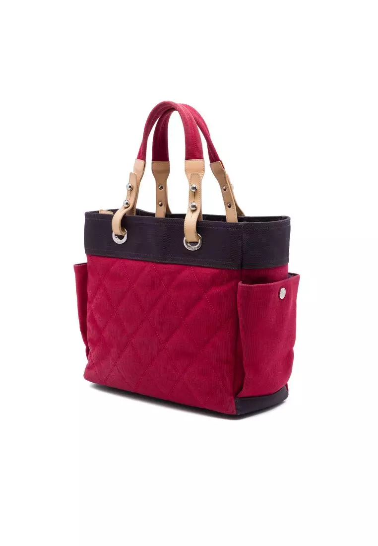 Pre-Loved Chanel Large Quilted Canvas Paris Biarritz Tote