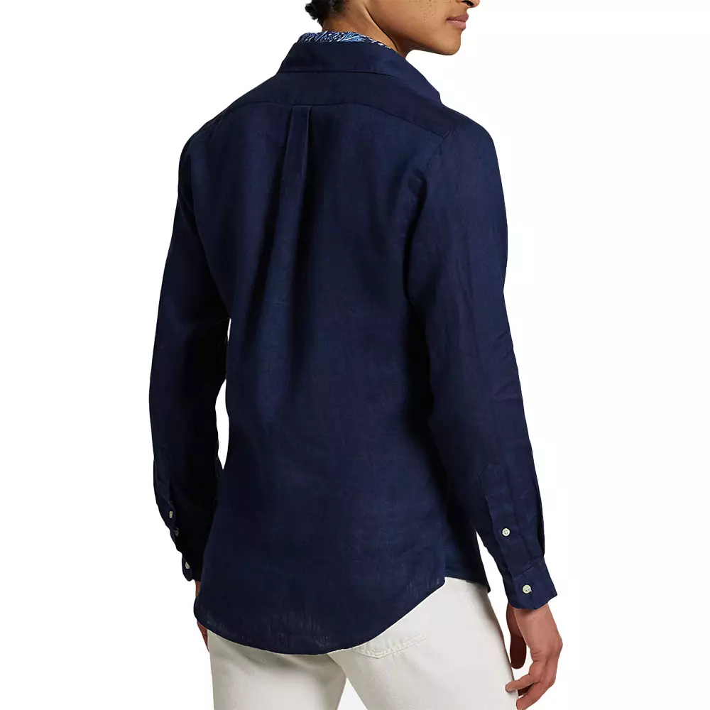 Camicie Slim Fit Long Sleeve Shirt Navy Blue