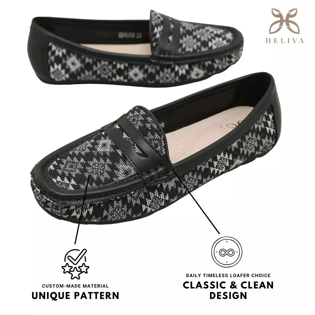 Heliva Claudia  Lady Loafers Slip On Anyaman Style