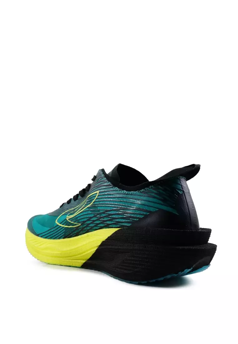 910Nineten HAZE FLOW sepatu lari - HITAM/TEAL/KUNING