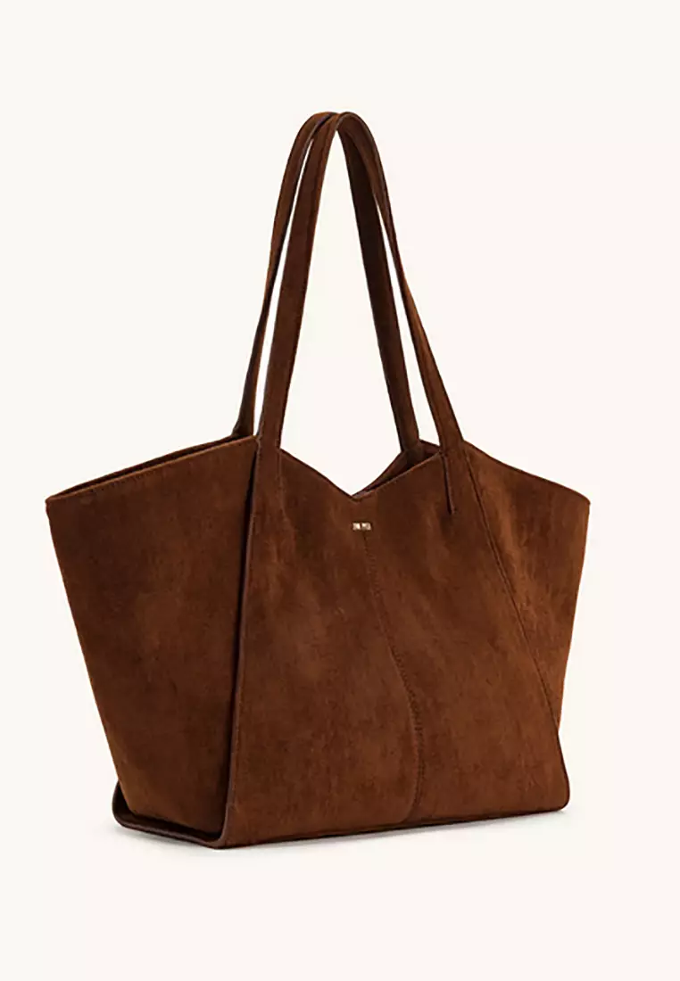 Kiana Large Capacity Tote Bag - Dark Brown