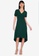 ZALORA BASICS green Short Sleeve Hi-Low Dress 238E1AAB75237CGS_1