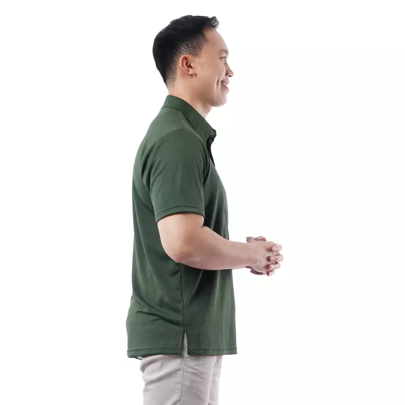 Tiento Pakaian Olahraga Golf Pria Polo Dry Fit Men Army