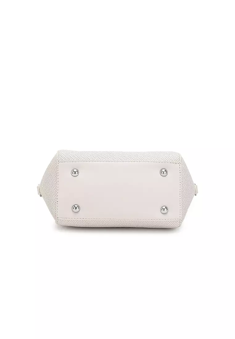 Women's Top Handle Bag / Sling Bag / Crossbody Bag / Shoulder Bag (Tas Tangan Wanita / Tas Selempang Wanita / Tas Bahu Wanita) - Putih