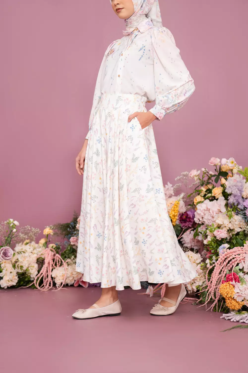 Klamby - Gardenia Skirt Garden Glow