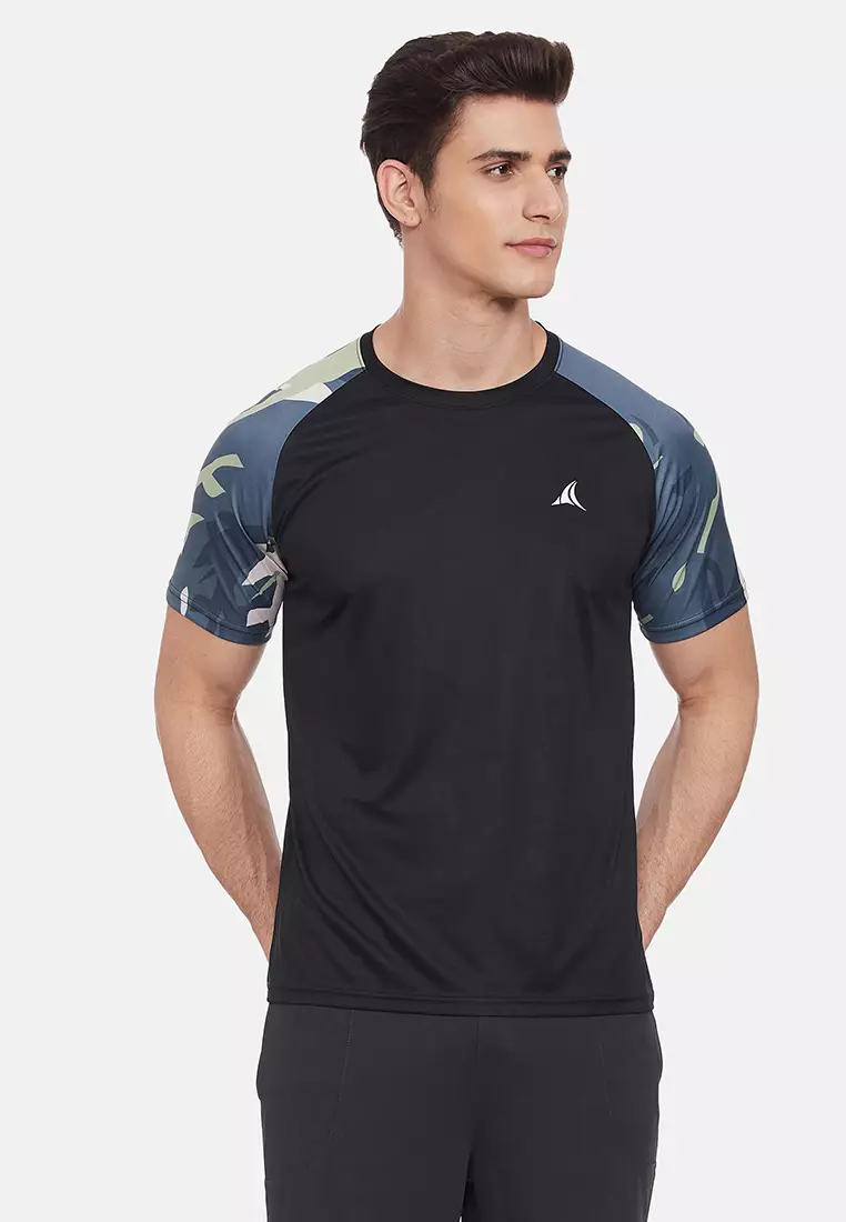 Men's Black Aero Sports Training/Workout Tee