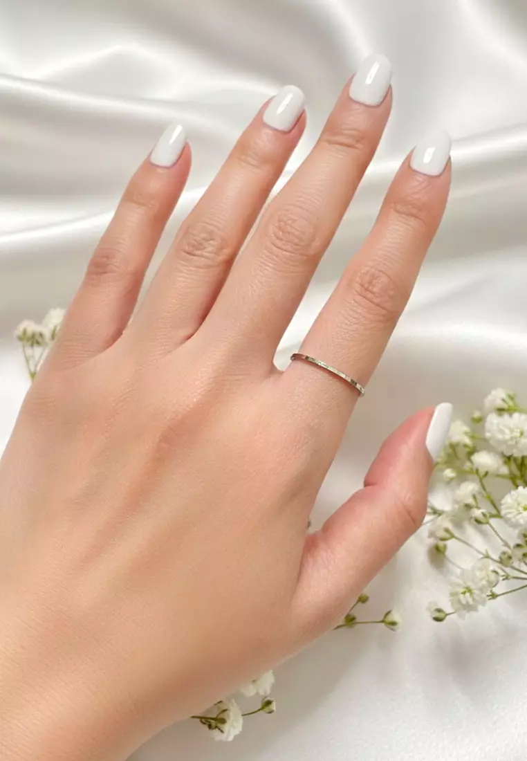 White Gold Simplicity Slim Ring
