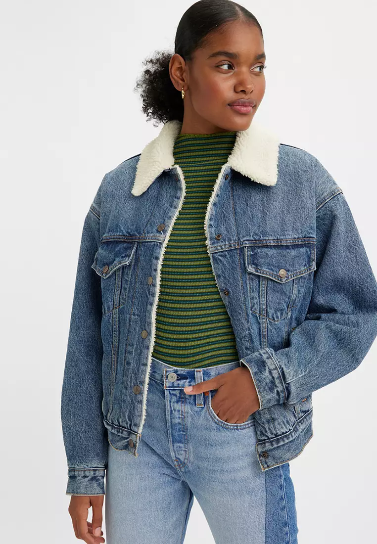 Levi's sherpa trucker womens hotsell