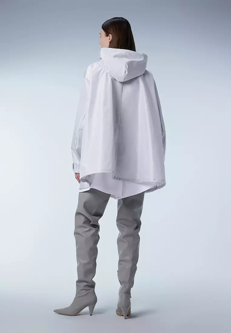 Loose hooded short windbreaker