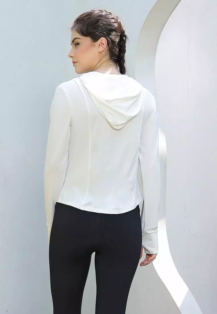 Fitwear - Jaket Olahraga Wanita DRYFIT NATASHA SLIMFIT ANTI UV - WHITE