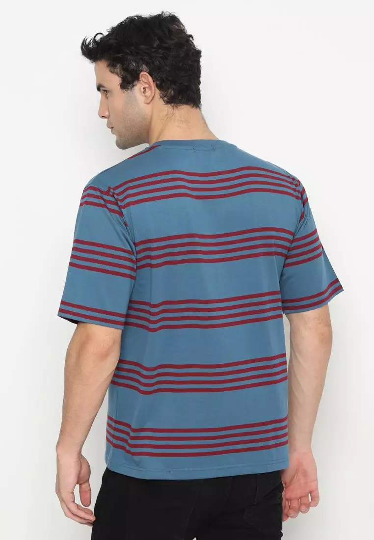 MATSUDA Kaos Oversize 20s Stripe Heavyweight T shirt Nankoku