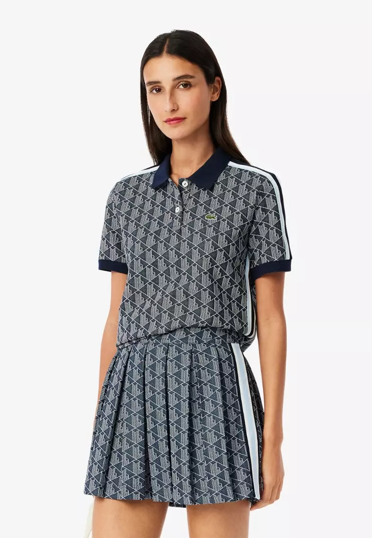 Slim Fit Monogram Jacquard Polo Shirt