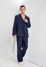 Futuristic side button blazer top