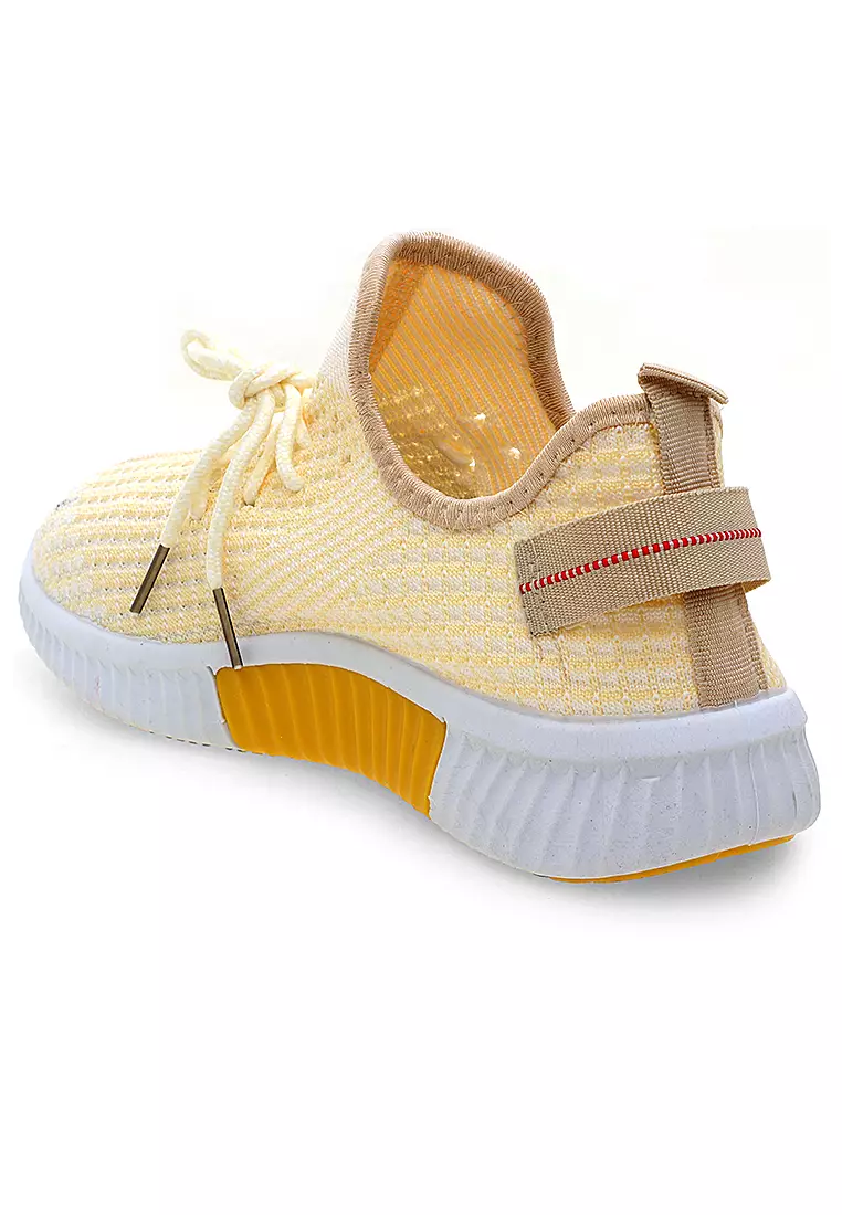 Sneakers Wanita Running Shoes Dual Tone Color Fashion Women Premium Quality - Kuning