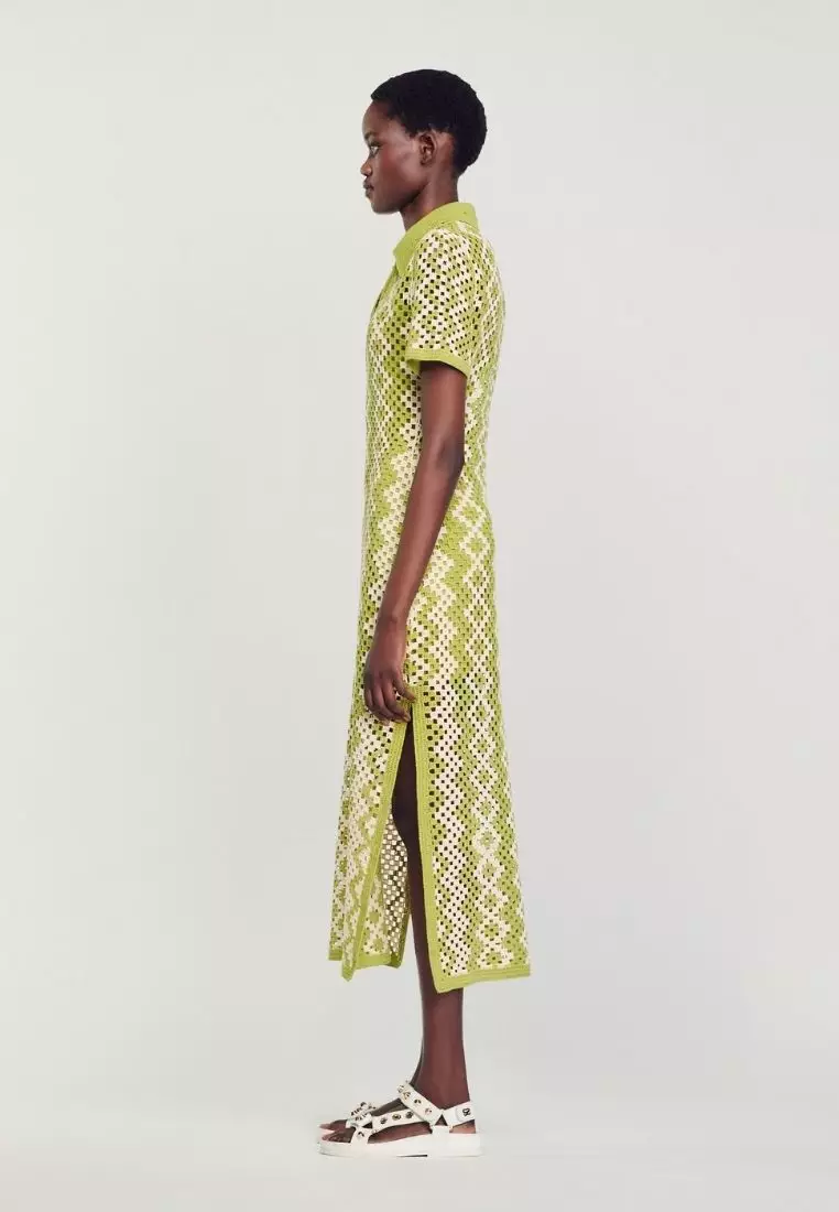 Buy Sandro Crochet Tunic Dress 2024 Online