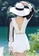 A-IN GIRLS white Sexy Mesh Colorblock One-Piece Swimsuit 2B3D0US58EECC8GS_2