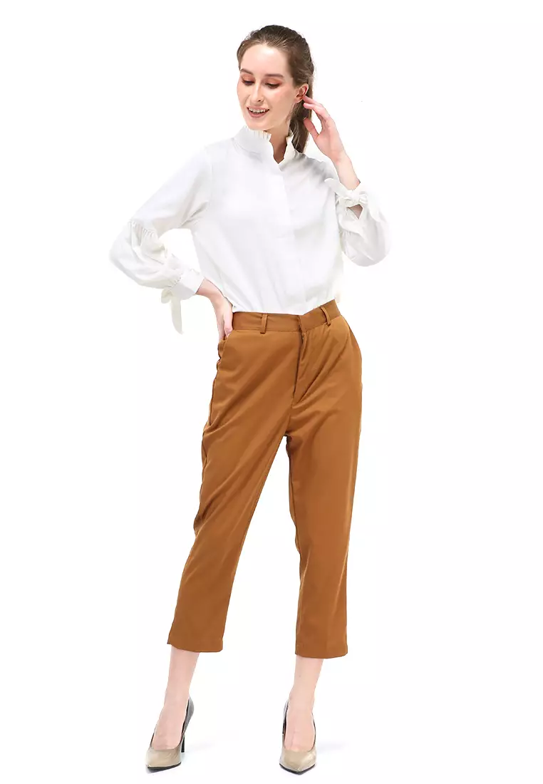 Chena Long Pants Celana Panjang Bawahan Wanita Premium Quality - Choco