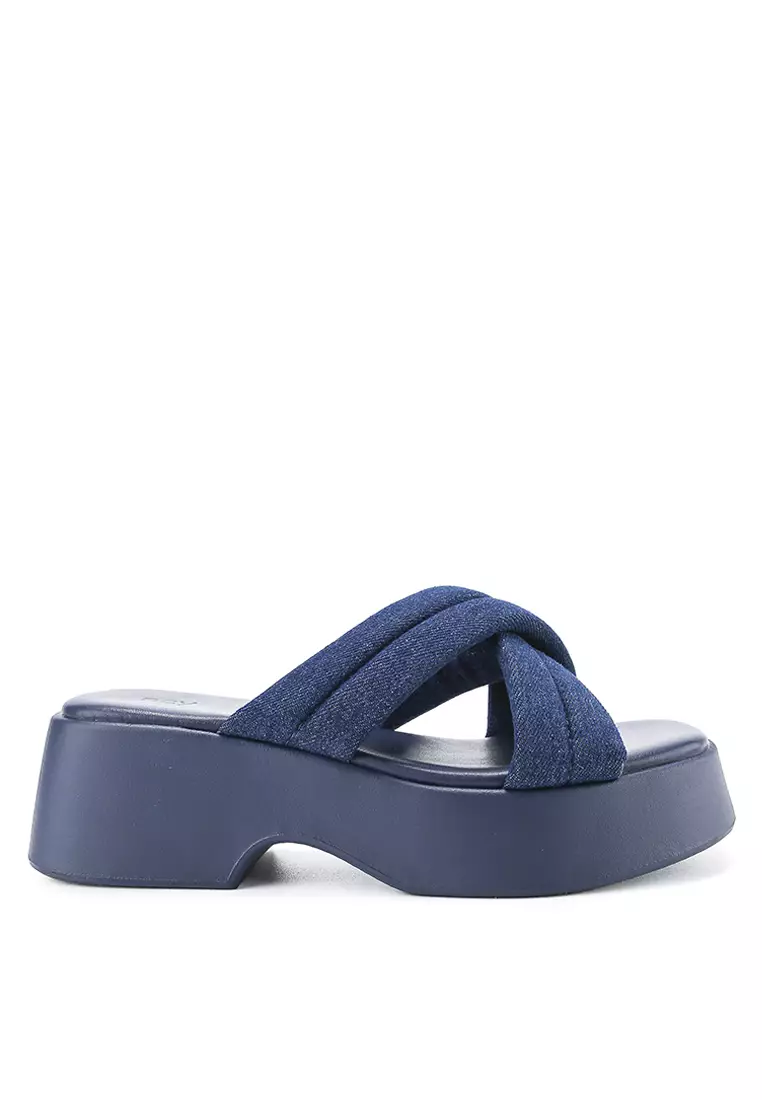 KATIE J2382-4 Chunky Sandal Navy Denim