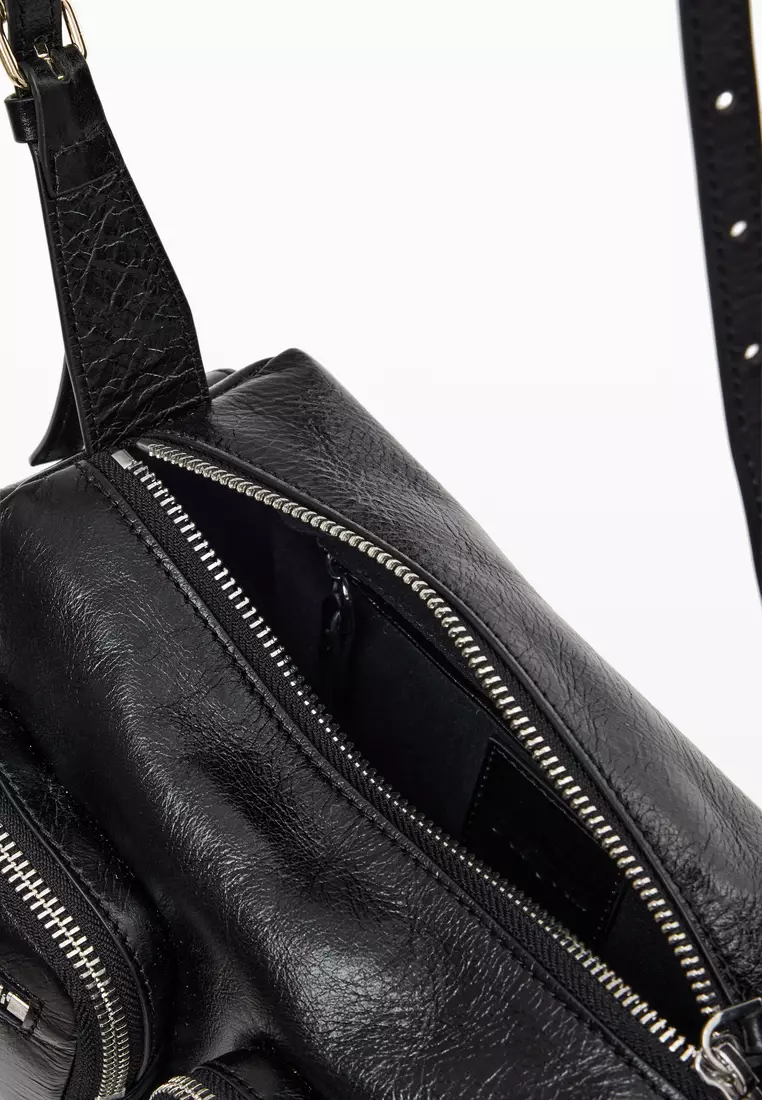 Mini leather pocket bag