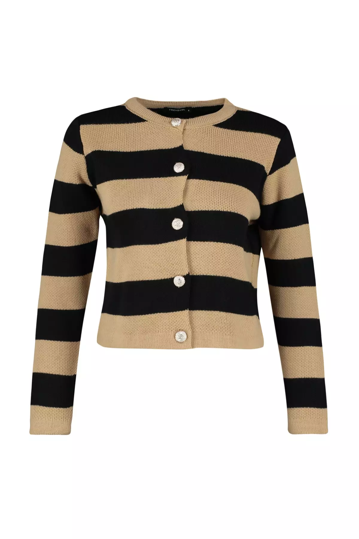 Striped Basic Knitwear Cardigan