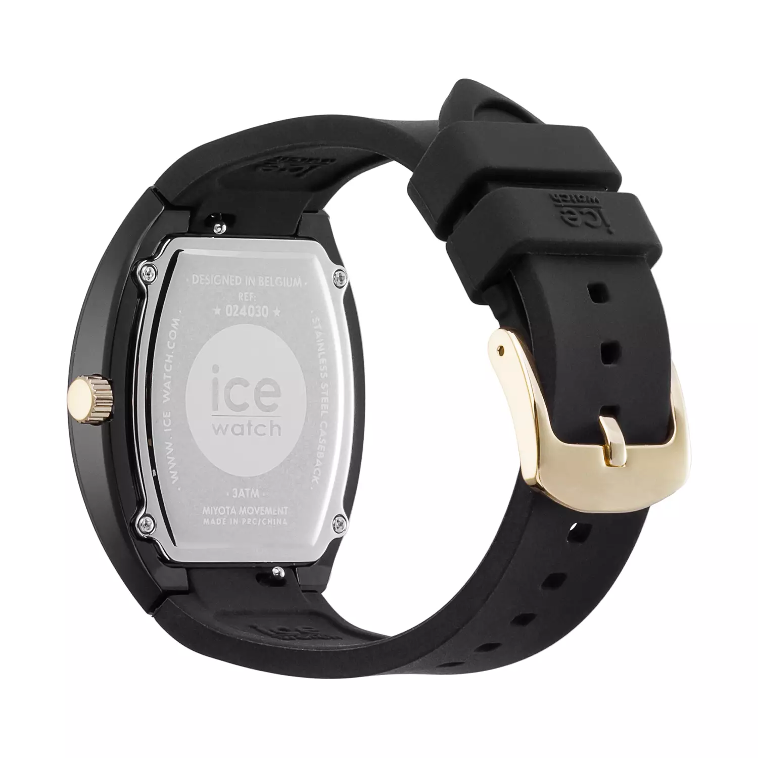 Jam Tangan Wanita Ice Watch ICE Boliday Dome - Black Glitter Gold 35mm [024030]