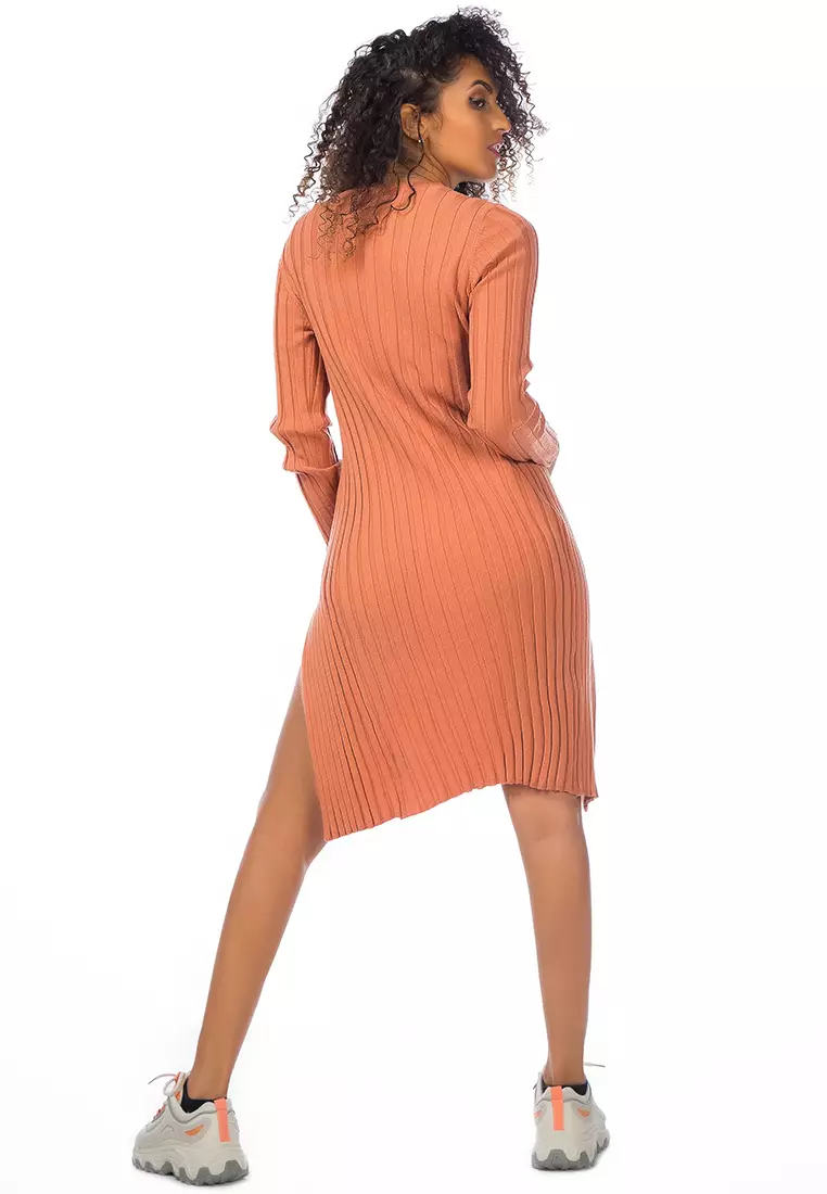 Rib Knit Wrap Shrug di Pasir Gurun