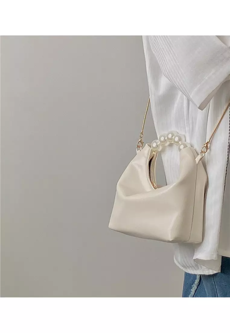 Pearly Tiny White Mini Sling Crossbody Bag