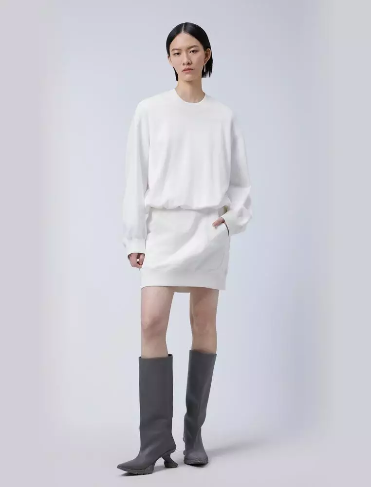 纯色休闲长袖连衣裙