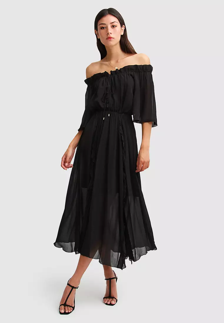 Miriom asymmetric knitted outlet midi dress