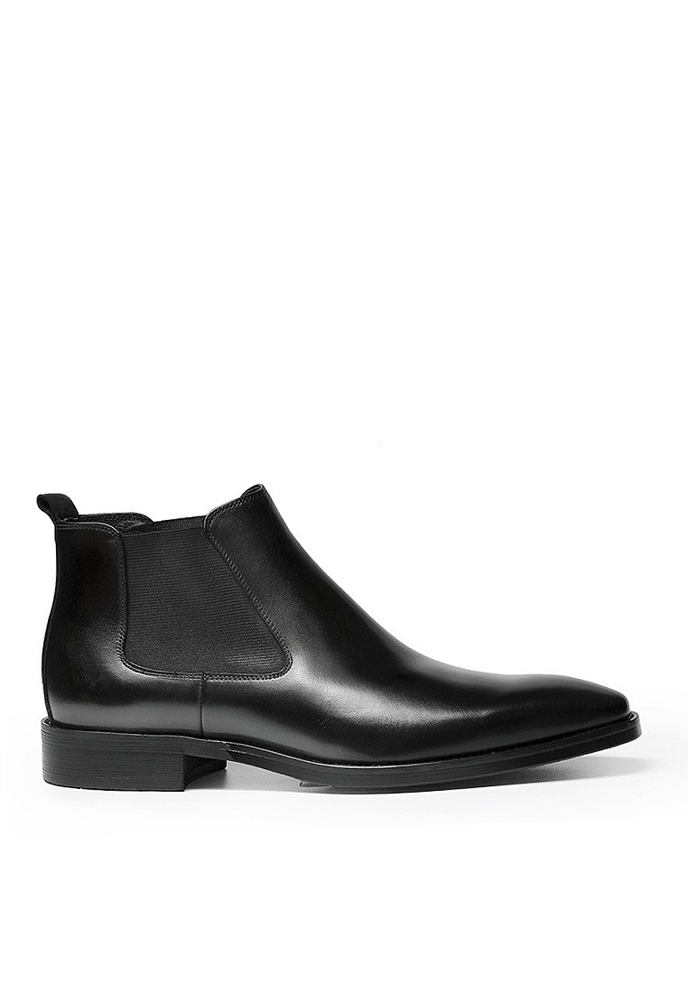 VANSA Vintage Leather Elastic Boots VSM-B601