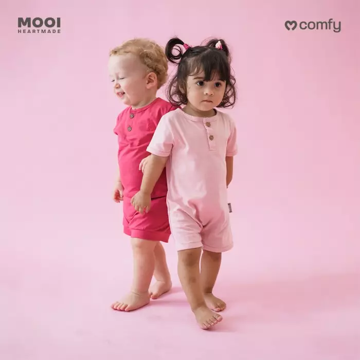 Mooi Jumper Bayi Comfy Baby Basic Romper - Red Clay