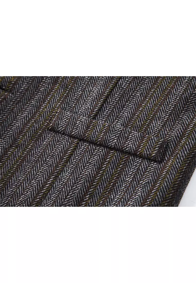 V-Neck Striped Suit Vest ZQ-M93