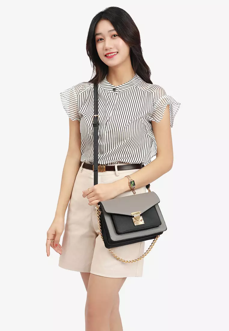 Women's Shoulder Bag / Sling Bag / Crossbody Bag (Tas Bahu / Tas Selempang Wanita) - Abu-Abu