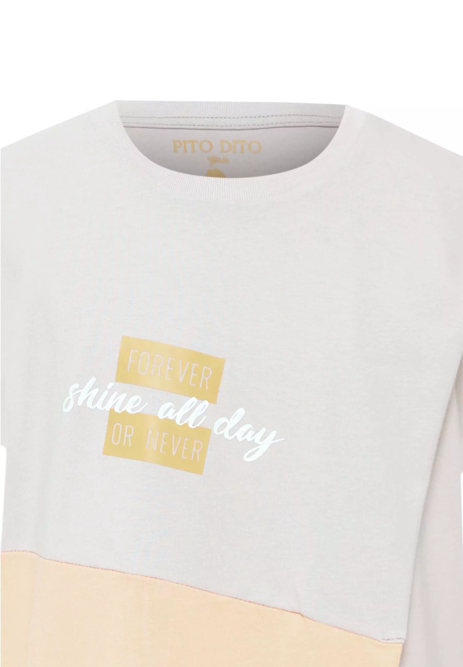 Pito Dito Girl Kennah Dress Anak Kombinasi Abu Peach