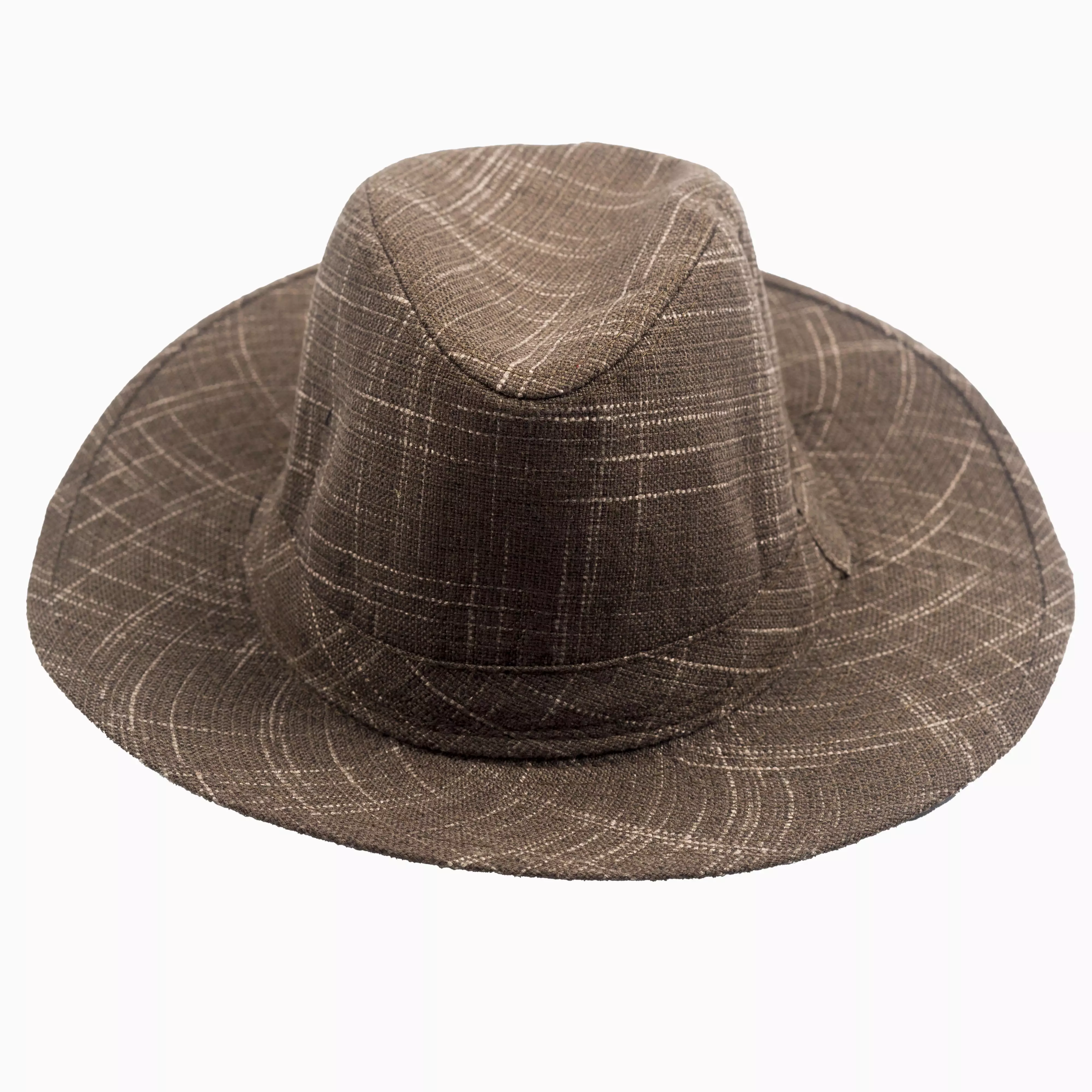 Houseofcuff Topi Panama Hat Fedora Pantai Cowboy Lebar Unisex Cokelat