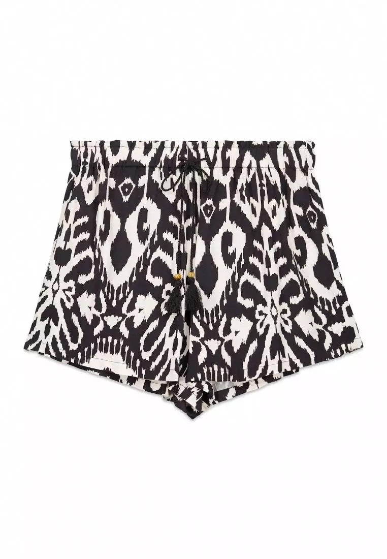 Viscose Trouser With Ikat Print