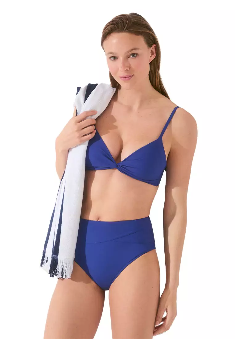 High-Waist Shaping Bikini Panty In Electric Blue
